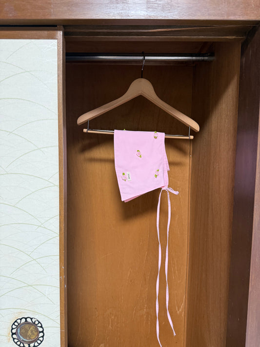 Rose Milk Wrap Skirt