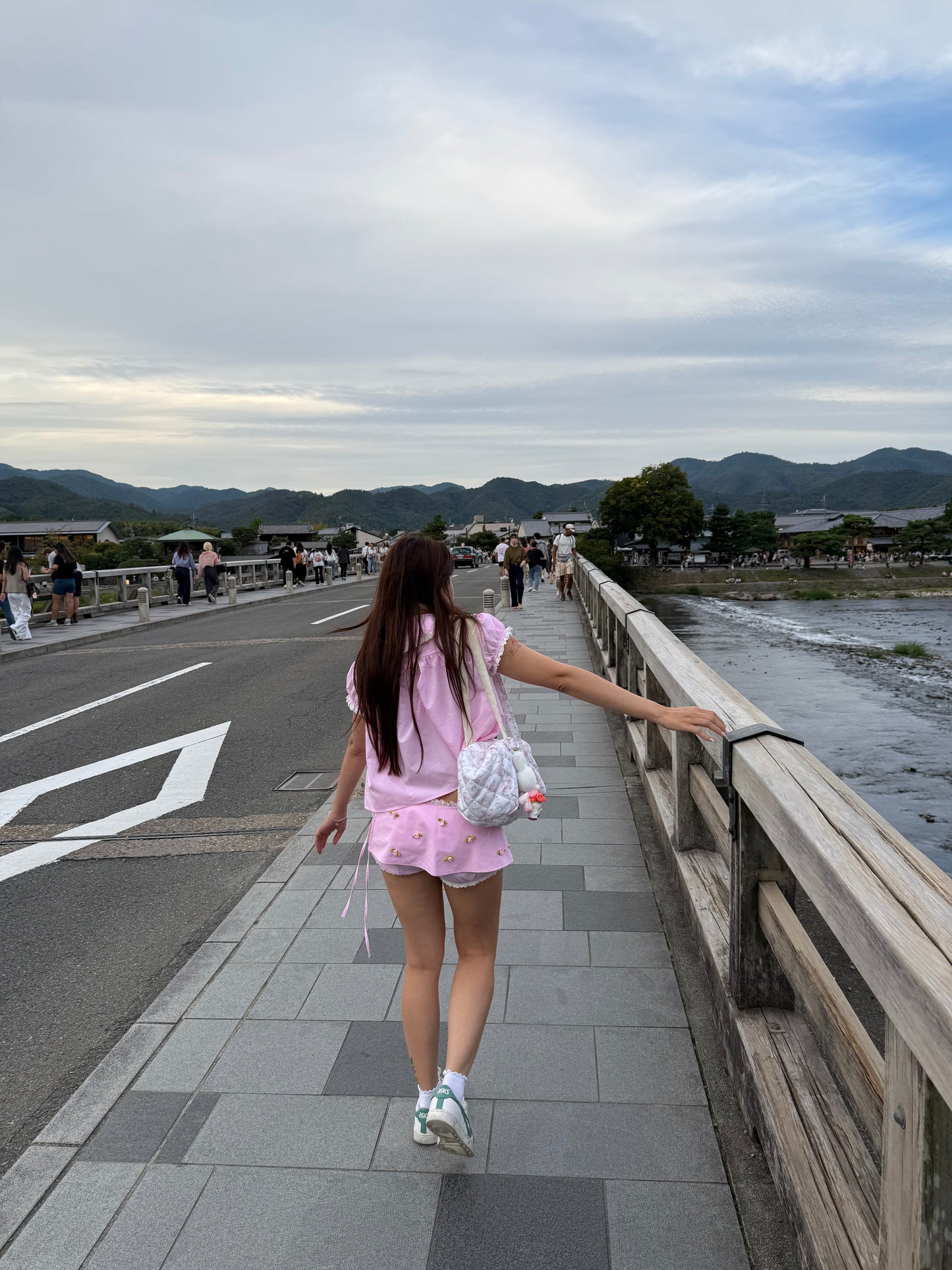 Rose Milk Wrap Skirt