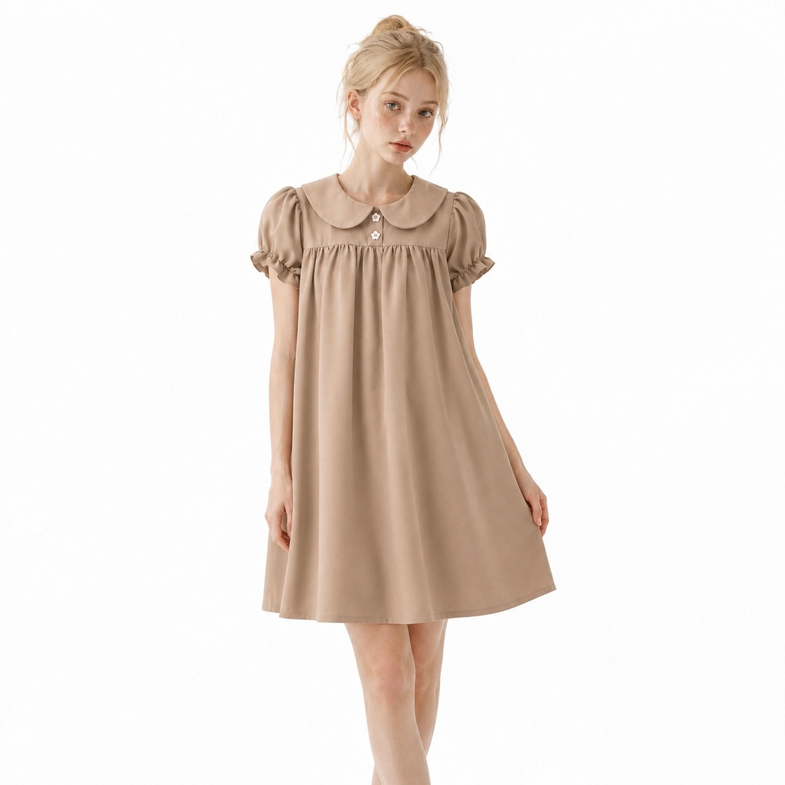 Teddy Bow Babydoll Dress