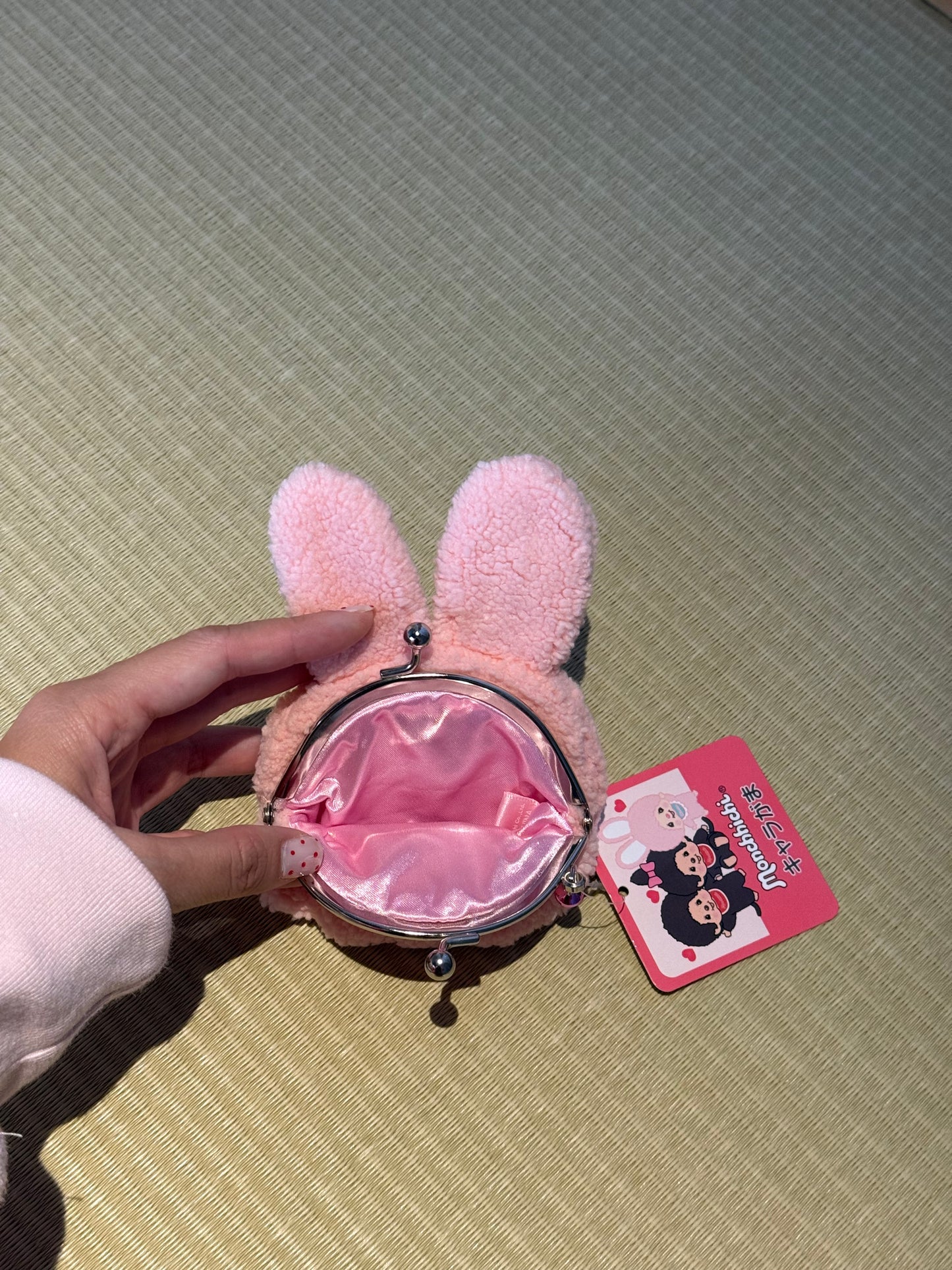 Monchhichi Chimutan Bunny Face Plush Coin Bag